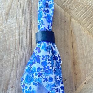 Handmade Wood Napkin Ring Set with 8 Napkin Rings